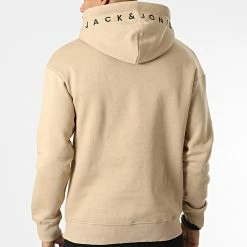 Vente flash ⭐ Sweat Capuche Star Roof Beige de Jack And Jones 🌟 -Jack And Jones Soldes jack and jones 348815 12212404 CROCKERY 20221128T141726 04