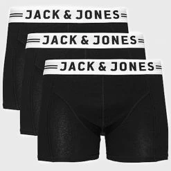 Jack And Jones Soldes 19 Coupon 🛒 Lot De 3 Boxers Sense Noir Blanc de Jack And Jones ⭐