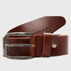 Jack And Jones Soldes 23 Nouveau 🥰 Ceinture Paul Leather Marron Foncé de Jack And Jones ⭐