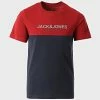 Meilleur prix ⌛ Tee 👚 Shirt Enfant 12190515 Rouge Bleu Marine de Jack And Jones 🌟